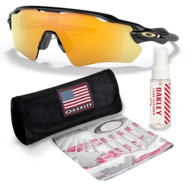 Imagem de OAKLEY Óculos de sol Radar EV PATH OO9208 com kit oficial de óculos, Armação preta polida | Lente polarizada Prizm 24k, 38 mm