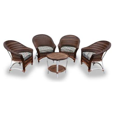 Imagem de 4 Poltronas + 1 Mesa Centro Costela De Adão Verde