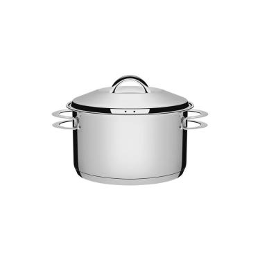 Imagem de Caçarola Tramontina Solar Funda Em Aço Inox Fundo Triplo Com Tampa E Alças 20 Cm 3,6 L