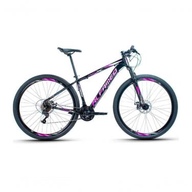 Imagem de Bicicleta Aro 29 Alfameq Afx Alumínio 21v Freio A Disco Garfo Com Suspensão - Preto-rosa Tam.19