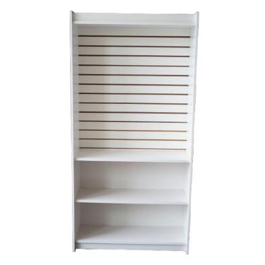 Imagem de Estante Canaletada 100% Mdf Branco - Suprema Móveis