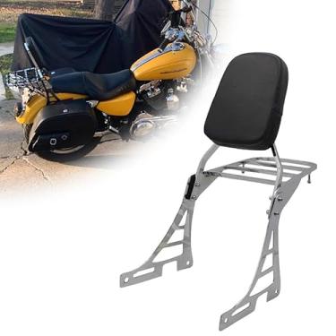 Imagem de Sissy Bar Encosto + Rack para Bagagem para Harley-Davidson Sportster XL 883 1200 Nightster 40 Eight 2004-2013 (Cromo)