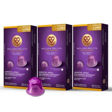 Imagem de 3x Cápsula de Café 3 Corações Nespresso Mogiana Paulista 10 Unidades, 