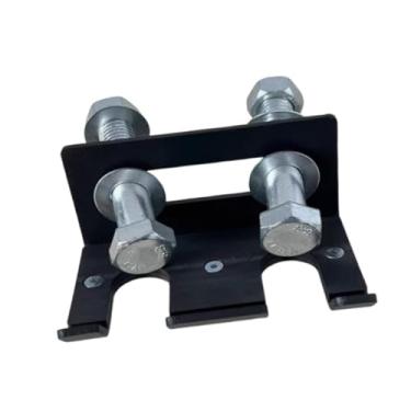 Imagem de Colaxi Suporte de barra para agachamento, suporte de barra de academia montado em rack, resistente para armazenamento de gancho de dupla vertical com furo de, Preto