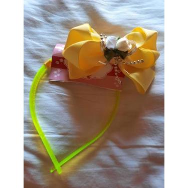 Imagem de Laço de cabelo (bico de pato)ou na tiara - Lindasartes, Branco, M