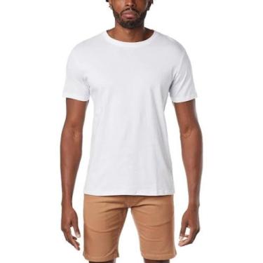 Imagem de Camiseta Basicamente Lisa Masculina, GG, Branco - WVS