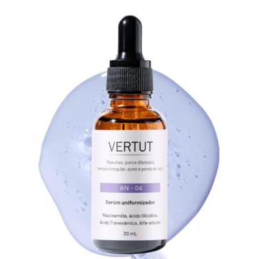 Imagem de Sérum Uniformizador Facial Vertut AN04 | Ácido Tranexâmico, Alfa-Arbutin, Niacinamida e Ácido Glicólico | Clareamento de Manchas, Renovação Celular, Poros, Textura e Linhas Finas