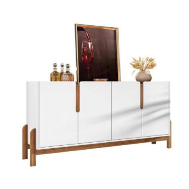 Imagem de Buffet Bar 4 Portas Agnes Branco Cedro - CASA H