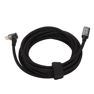 Imagem de Cabo USB C 3.1 Macho para Fêmea, PD100W de Carregamento Rápido 10 Gbps 4K a 60 Hz Cabo de Extensão USB C de 90 Graus Com Design Em Forma de L para Consoles de Jogos Steam Deck,
