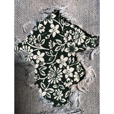 Imagem de Patches Buncha Bloomin' Fabric Peek-A-Boo Iron ON da Holey Patches em cores sortidas/tamanhos (10 x 10 cm, azul marinho)