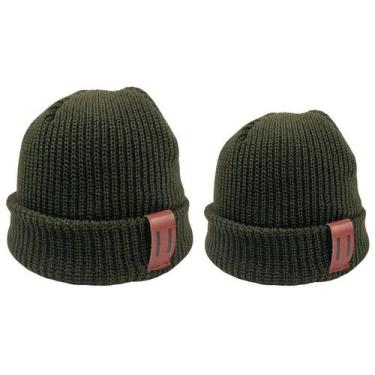 Imagem de kit Touca Gorro Mãe Filha(o) Unissex Frio Lã Algodão 2 PCs - Modas Fag
