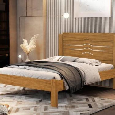 Imagem de Cama de Casal 100% Mdf 103,5cm X 144cm X 195cm Sofia - Madec