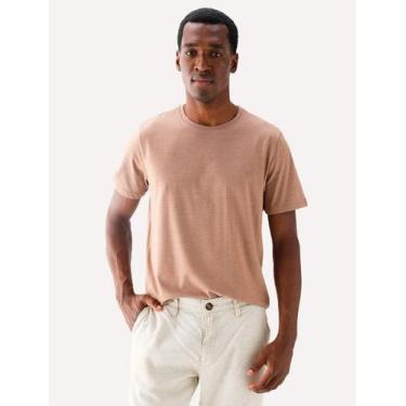 Imagem de Camiseta Dudalina Masculina Melange Color Marrom Claro Mescla, XL/GG