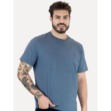 Imagem de Camiseta Dudalina Masculina Melange Color Azul Médio, L/G