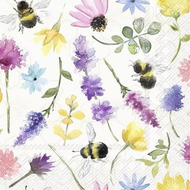 Imagem de Guardanapo para Decoupage Ihr 33x33 Flor Summer Bees C/ 20 Unidade - G