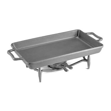 Imagem de Réchaud e Assadeira Ferro Fundido Panela Mineira 40x25cm 3L