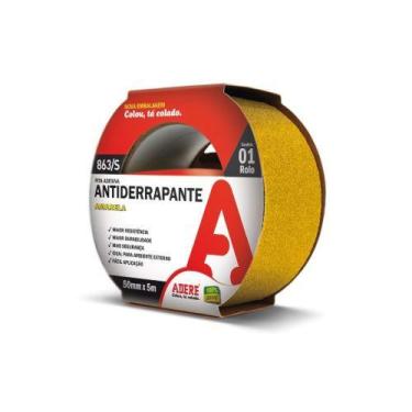 Imagem de Fita Antiderrapante Amarela 50mm x 5 Metros - Ideal para Pisos e Super