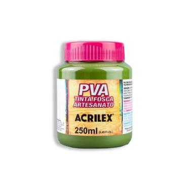 Imagem de Tinta PVA Fosca para Artesanato Acrilex 250 ml Verde Oliva - 545