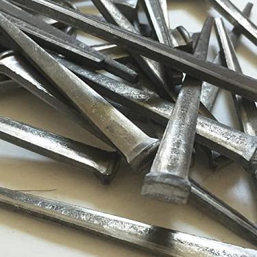 Imagem de Pregos comuns de corte de 10 cm - Cor metálica - Pregos rústicos antigos de restauração para pendurar, móveis, cabines, venezianas e pisos - Pregos decorativos de clavos - Pregos quadrados distintos