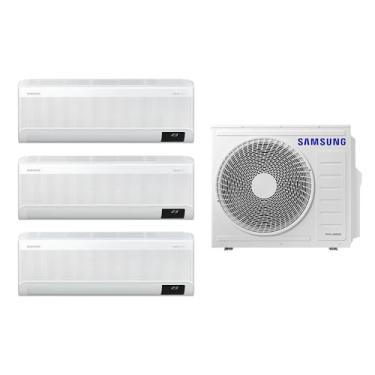 Imagem de Samsung Tri-Split WindFree 28.000 BTUs (Hi Wall 3x9.000) Quente/Frio com WiFi - 220V