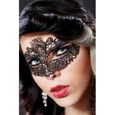 Imagem de Blindery Máscara de renda para os olhos, máscara de renda, baile de máscaras, máscaras venezianas para bailes de formatura e festas (raposa)