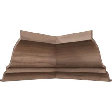 Imagem de 2 13/40.6 cm P x 3 1/5.1 cm A WM48 Americraft Solid Hardwood Stain Grade MiterLink Crown Molding Inside Corner, Walnut (Matches Moulding MLDW01X04WM48WA)