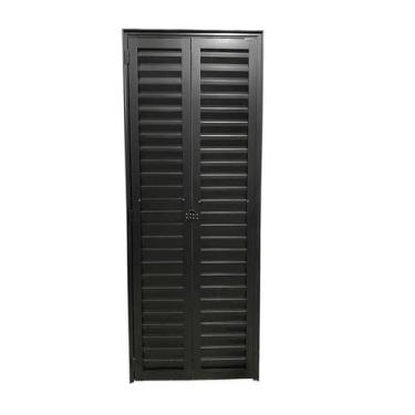 Imagem de Porta Camarão Palheta Alumínio Preto L.25 Super oferta - Jr esquadrias