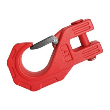Imagem de Mqetly Gancho de guincho, gancho de reboque, acessório de reparo automotivo, fácil de instalar, ganchos de arrasto, conector, suporte de manilha de guincho, Vermelho