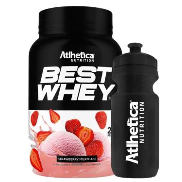 Imagem de Best Whey Isolado Hidro Morango 900g Squeeze - Atlhetica-Unissex
