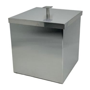 Imagem de Lixeira Rodinox Inox Escovado Quadrada 5,2L