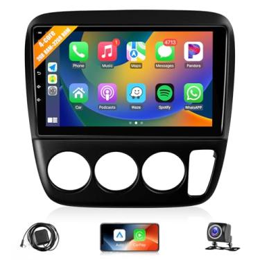 Imagem de Rádio Car Play para Honda CRV 1997 1998 1999 2000 2001 estéreo sem fio Apple CarPlay Android Auto, tela sensível ao toque IPS Leadfan de 9 polegadas para unidade CR-V Android Bluetooth/FM/GPS/WiFi/SWC
