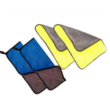 Imagem de Pano Microfibra Flanela Automotiva Multiuso Dupla Face Alta Absorção Limpeza Em Geral (4 Unidades)