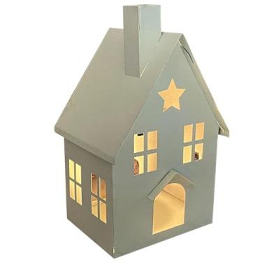 Imagem de Castiçal de casa vintage oco lanterna de ferro suporte de vela decorativa realista para casa, não, branco