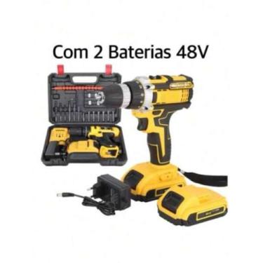 Imagem de Parafusadeira Furadeira de Impacto 48v 2 Baterias Com Maleta - Zang