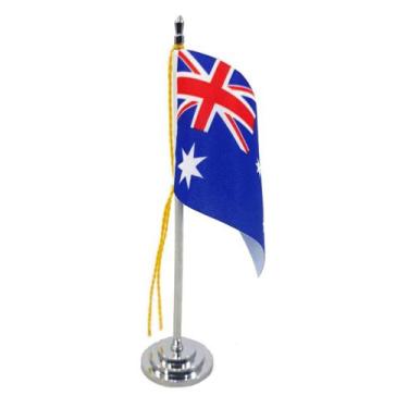 Imagem de Mini Bandeira De Mesa Austrália 15 Cm Poliéster - Sp Bandeiras