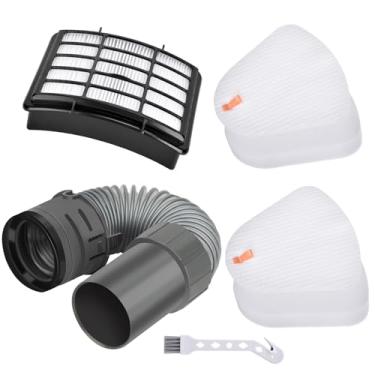 Imagem de Aymthgt Peça de substituição de filtro de mangueira de vácuo compatível com Shark Navigator Lift-Away NV350 NV351 NV352 NV355 NV370 UV440, 1 mangueira de bocal + 2 pré-fusão + 1 filtro Hepa, substitui