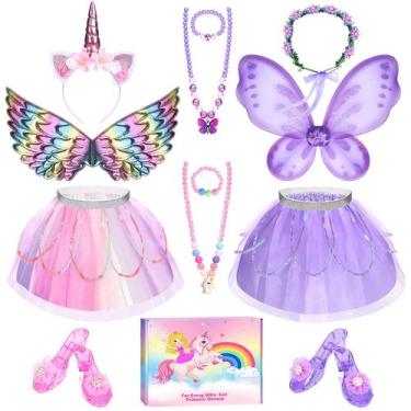 Imagem de Conjunto de roupas de vestir Unicorn & Flower Princess para meninas - 