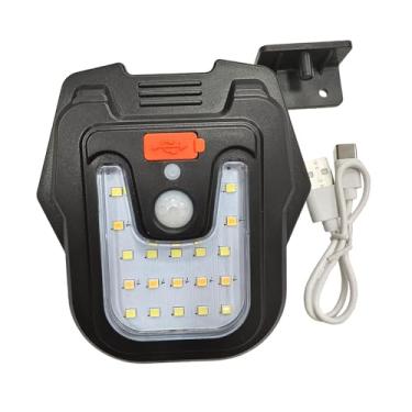 Imagem de Generic Luzes solares para deck externo com 3 modos de iluminação e movimento para cerca de quintal, Luz Quente E Branca