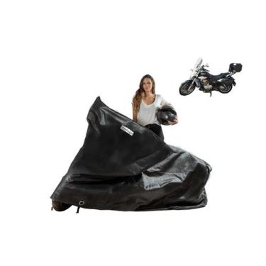 Imagem de Capa Cobrir Moto Forrada Haojue Master Ride 150 com Baú - Kahawai Capa
