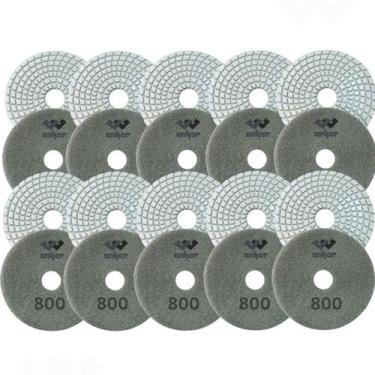 Imagem de Kit 10 Lixa Diamantada Grão 800 Mármore Granito Porcelanato - Anker