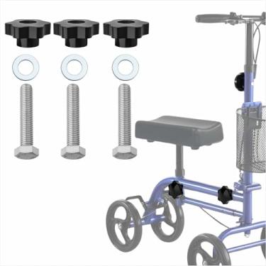 Imagem de MUROCEA Botões de substituição para andador de joelho - Botões de mão ajustáveis de braço universal para scooters de joelho, andadores, cadeiras de rodas (pacote com 3)
