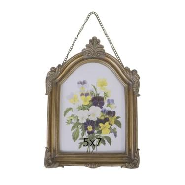 Imagem de WINPLUS+ Moldura vintage ornamentada em forma de arco com entalhe floral intrincado, uma peça de decoração atemporal que mistura estilo antigo e design elegante, suporte de parede e exibição de mesa