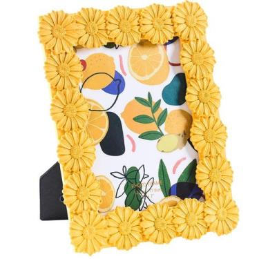 Imagem de Porta-retratos ZIHARA Vintage Ornate Yellow Daisy 5x7