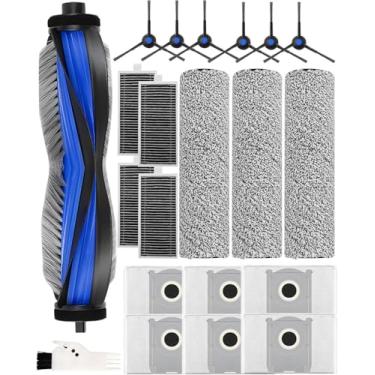 Imagem de Juego de accesorios de 21 piezas para Ecovacs Deebot X8/X8 PRO Omni, 6 bolsas de aspirador, 4 filtros HEPA, 6 cepillos laterales, 3 mopas de rodillo, 1 cepillo principal