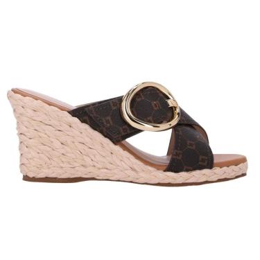 Imagem de Sandália Luz da Lua Anabela Tiras Cruzadas