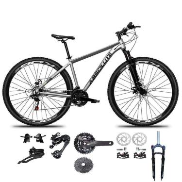 Imagem de Bicicleta Aro 29 Absolute Nero 5 Kit 2x9 Gta Sunrun Freio Disco K7 Pedivela 24-38d Garfo Com Trava Cinza Tam.13.8