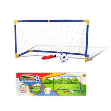 Imagem de Gol de Craque Gol Trave + Bola + Bomba Infantil Futebol - DM TOYS