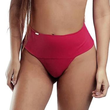 Imagem de Calcinha de Biquíni Cintura Dupla Alta Fio Duplo - Estigma, GG, Rosa p