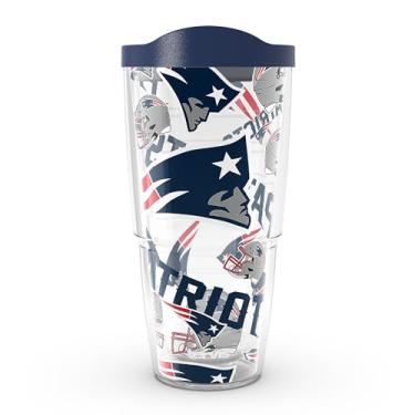 Imagem de Tervis NFL New England Patriots - Copo de viagem com isolamento térmico de parede dupla feito nos EUA mantém as bebidas frias e quentes, 680 g,
