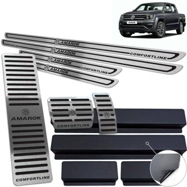 Imagem de Pedaleira + Soleira + Descanso Preto Amarok Comfortline